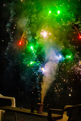 fireworks in the city