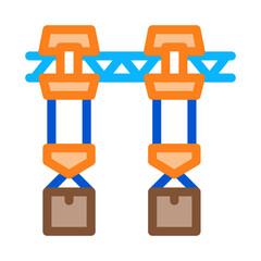 manufacturing transportation icon vector. manufacturing transportation sign. color symbol illustration