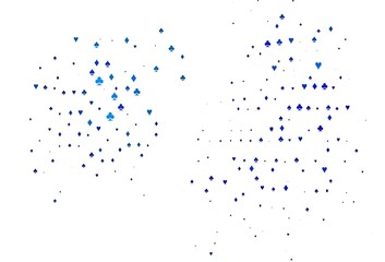 Light BLUE vector template with poker symbols.