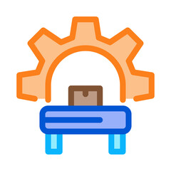 manufacturing equipment icon vector. manufacturing equipment sign. color symbol illustration