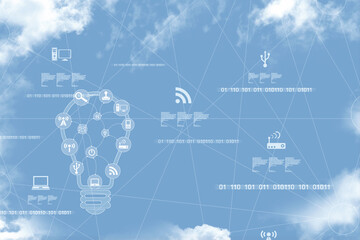 Digital Abstract technology background,2d illustration