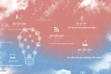 Digital Abstract technology background,2d illustration