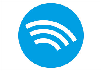 Icono de ondas en blanco sobre fondo azul