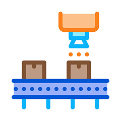 industry manufacturing icon vector. industry manufacturing sign. color symbol illustration