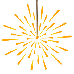 yellow and orange sparkler
