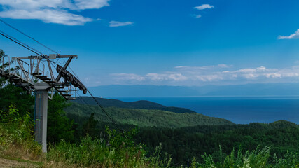 Fototapeta na wymiar Hilltop view of lake Baikal