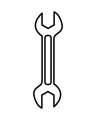 wrench key tool isolated icon