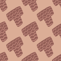 Geometric seamless pattern with T symbol. Decorative backdrop for fabric design