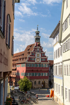 view of the historic old city center of Esslingen on the Neckar