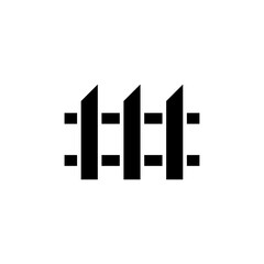 fence icon vector symbol template