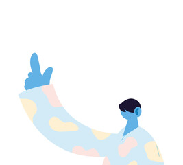 Isolated avatar man cartoon vector design