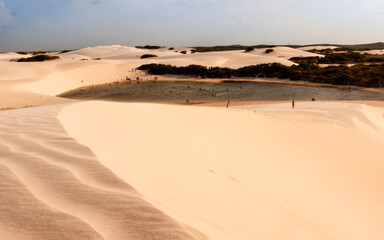 Sand dunes landscape in Lencois Maranhenses National Park, Brazil