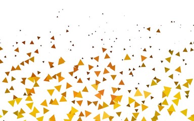 Light Yellow, Orange vector cover in polygonal style. Illustration with set of colorful triangles. Pattern for busines ad, booklets, leaflets