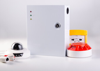 Power Supply box, Fire alarm equipment and cctv camera Security servise engeniering company site or...