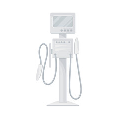Fototapeta premium Patient Monitor with Display Screen as Diagnostic Medical Equipment Vector Illustration