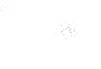 Light Red vector background with bubble shapes.