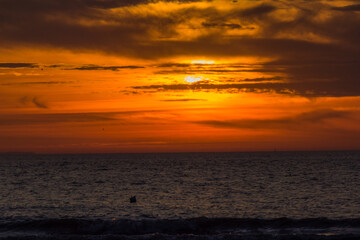 Fototapeta na wymiar Sonnenuntergang an der Nordsee 