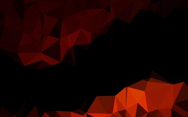Dark Red vector abstract mosaic backdrop. Geometric illustration in Origami style with gradient. Triangular pattern for your business design.