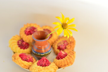 cup of tea with flowers