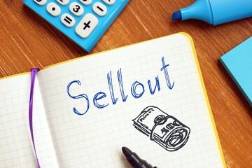 Business concept about Sellout with phrase on the page.