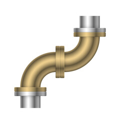 Pipe icon and flange fitting for pipeline connection with valve and other pipe. For transportation liquid or gas i.e.crude, oil, natural gas, sewage, wastewater. Also for plumbing and irrigation.