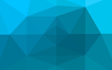 Light BLUE vector abstract mosaic backdrop. Shining illustration, which consist of triangles. Template for a cell phone background.