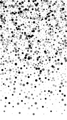 Scattered dense balck dots. Dark points dispersion