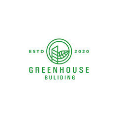 Green House Building Logo Vector Design modern graphic