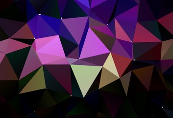 Obraz premium Dark Pink, Green vector abstract mosaic pattern.