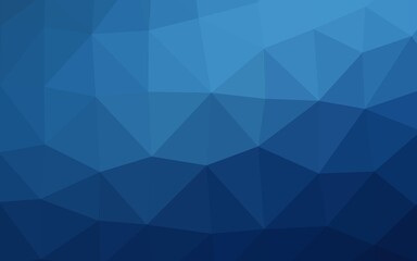 Dark BLUE vector low poly layout. Creative illustration in halftone style with gradient. Elegant pattern for a brand book.