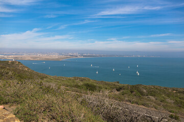 San Diego Bay seen from Cabrillo National Monument, San Diego, California, USA
