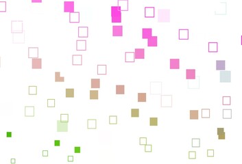Light Pink, Green vector texture with rectangular style.