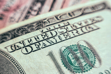 Macro One Hundred Dollar Bills