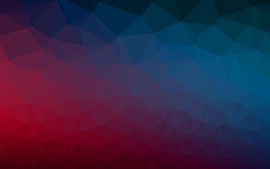 Fototapeta premium Dark Blue, Red vector abstract polygonal layout. A sample with polygonal shapes. New texture for your design.