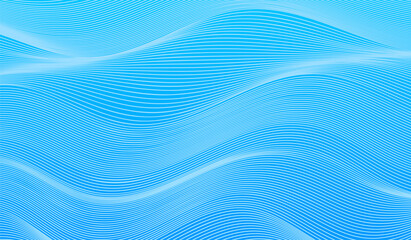 Modern wavy background in light blue. Abstract elegant curved lines pattern. EPS10 vector file