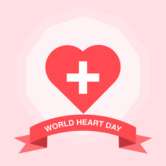 Happy world health day with heart.