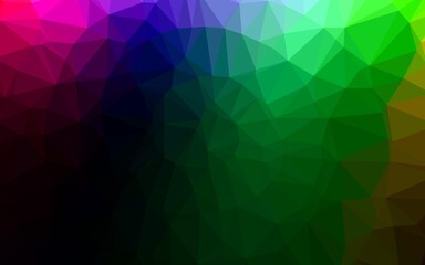 Obraz premium Dark Multicolor, Rainbow vector shining triangular background. Brand new colorful illustration in with gradient. The best triangular design for your business.