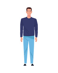 young man casual avatar character