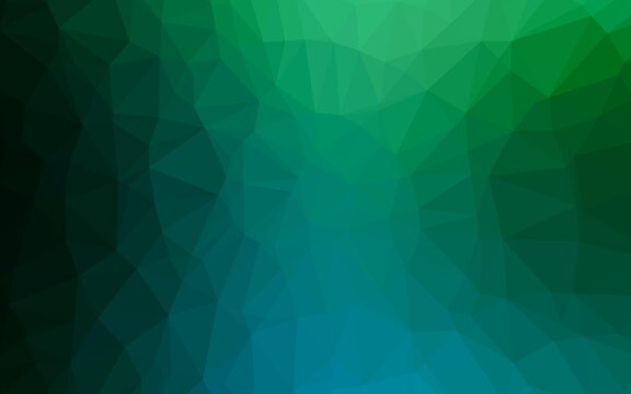 Dark Blue, Green vector polygon abstract layout. A sample with polygonal shapes. Brand new design for your business.