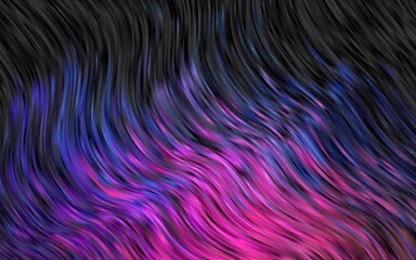 Obraz premium Dark Pink, Blue vector background with lamp shapes. Shining illustration, which consist of blurred lines, circles. A completely new template for your business design.