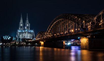 Fototapeta premium Cologne Cathedral by night, Germany