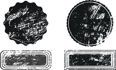 Grunge post Stamps Collection. Banners, Insignias , Logos, Icons, Labels and Badges Set . vector distress textures.blank shapes.