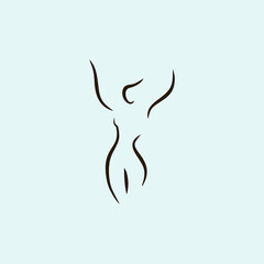 vector illustration of a silhouette of a woman