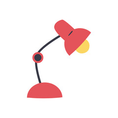 desk lamp line and fill style icon vector design