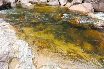 small waterfall in the mountains