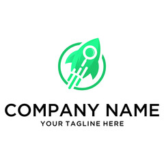 rocket logo design icon vector template