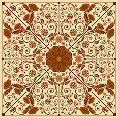 abstract floral ornament with decorative flowers for design