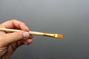 artistic brushes for painting with paints.