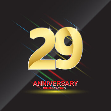 29 anniversary logo vector template. Design for banner, greeting cards or print