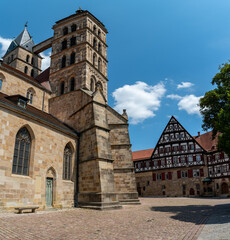 the historic church of St. Dionys in the old town of Esslingen am Neckar